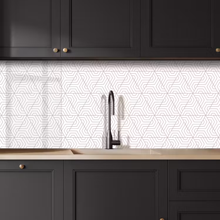 Abstract - Patronen - Design - Driehoek keuken achterwand 2 middel 871 -sfeer1