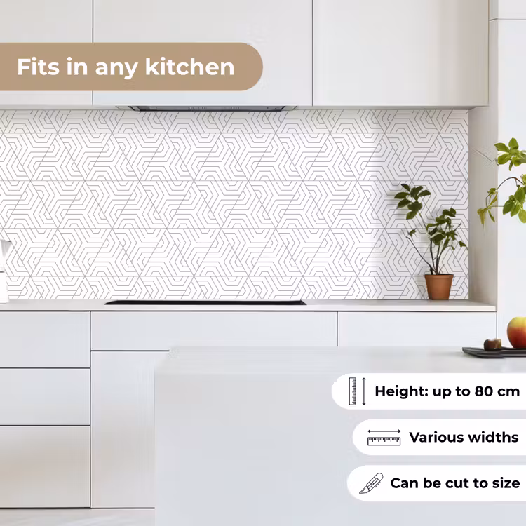 Abstract - Patronen - Design - Driehoek keuken achterwand 2 middel 871 -sfeer4_UK