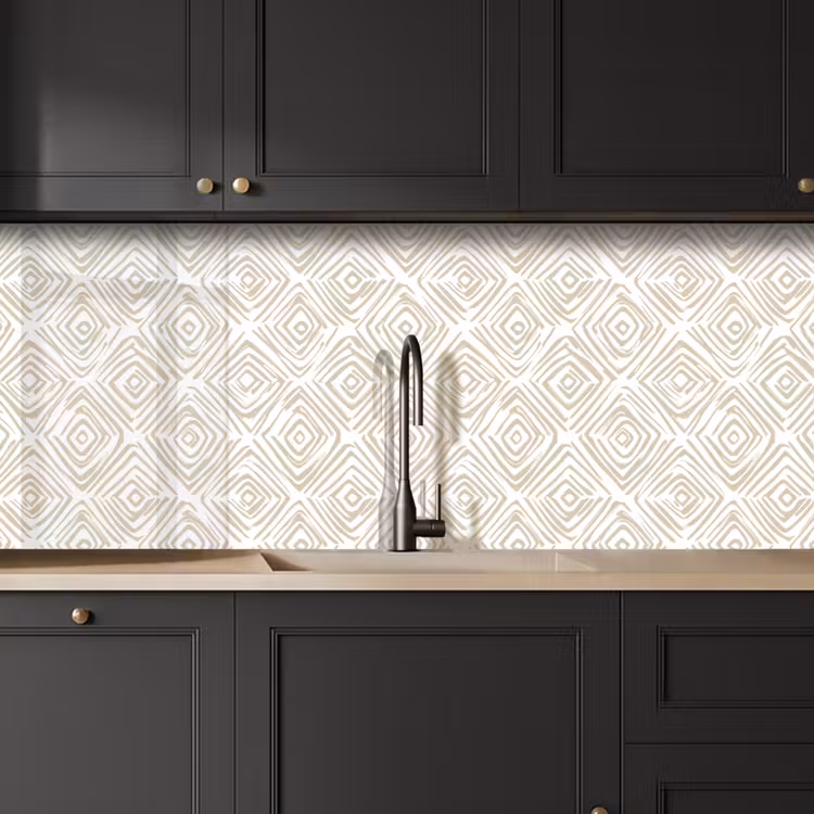 Abstract - Ruit - Beige keuken achterwand 2 middel 871 -sfeer1