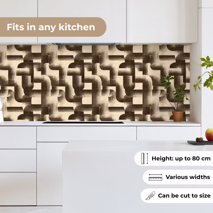 Abstract - Retro - Zwart keuken achterwand 2 middel 871 -sfeer4_UK