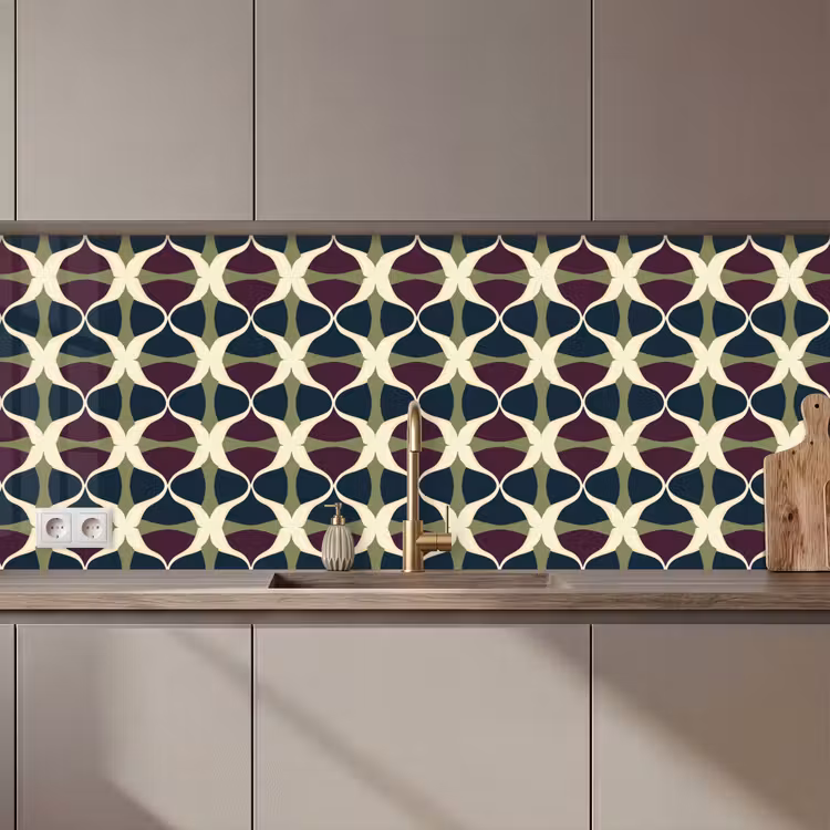 Abstract - Retro - Kleurrijk keuken achterwand 2 middel 871 zz_3dshopping