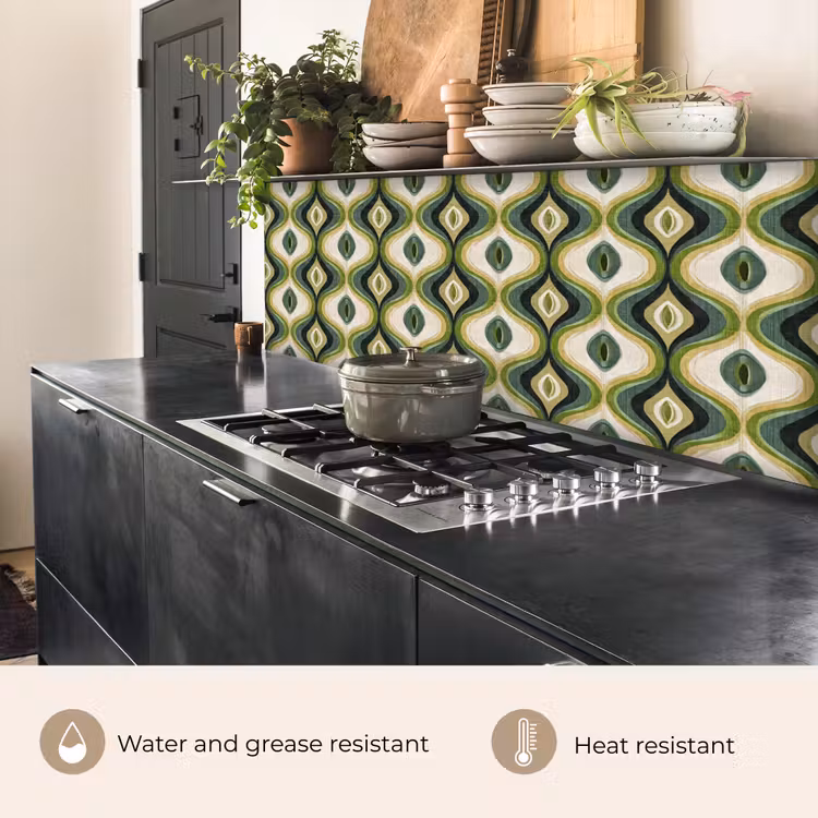 Abstract - Ritmisch - Groen keuken achterwand 2 groot 857 -usp_EN
