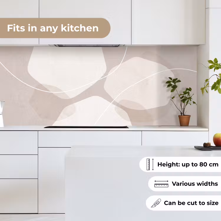 Kitchen Wall Splashback - Abstract - Shapes - Beige - Abstract - Vormen - Beige keuken achterwand 2 middel