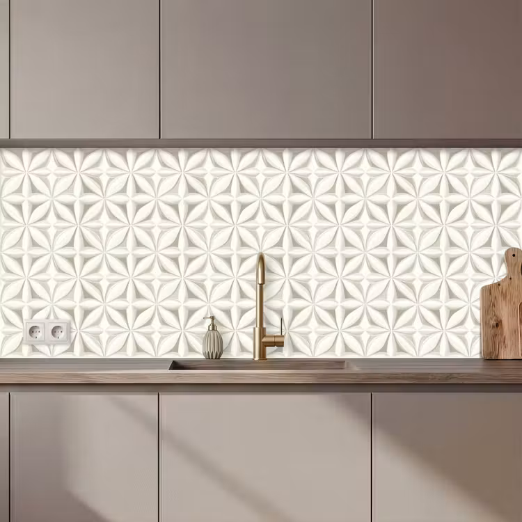 Abstract - Structuur - Grijs - Wit keuken achterwand 2 middel 871 zz_3dshopping