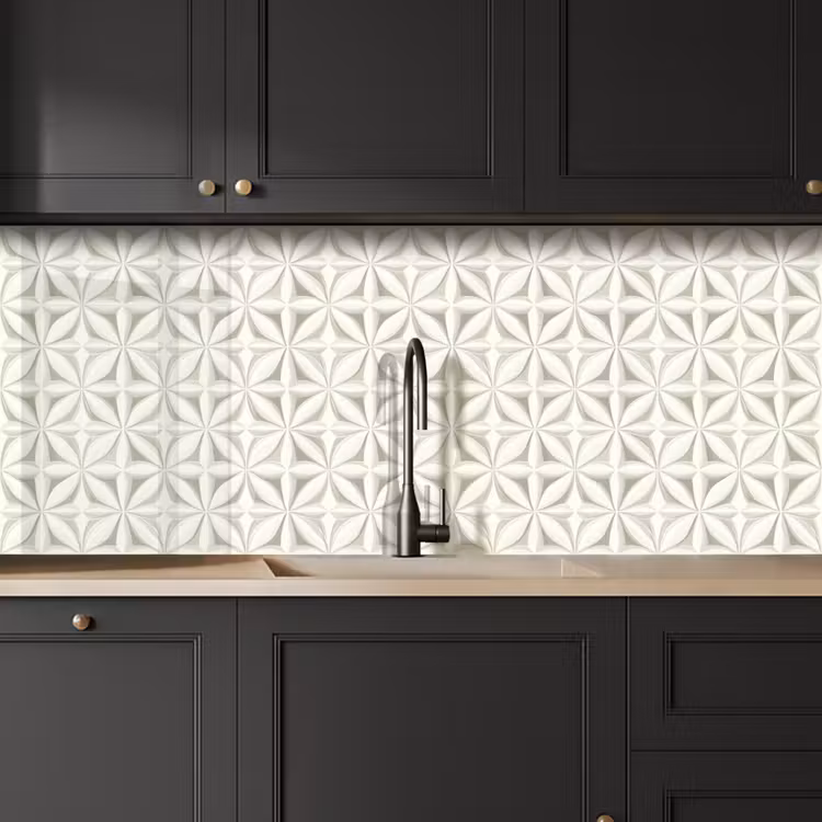 Abstract - Structuur - Grijs - Wit keuken achterwand 2 middel 871 -sfeer1
