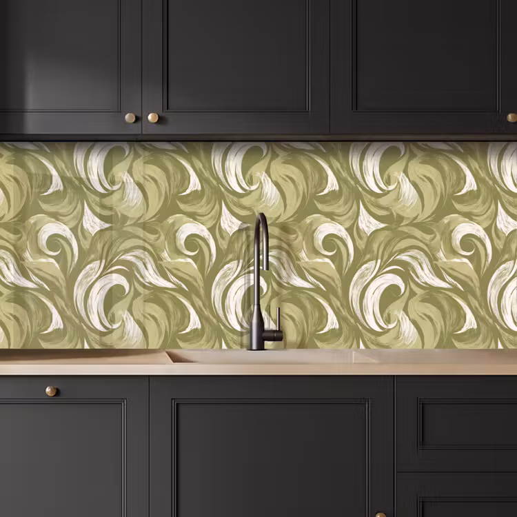 Abstract - Textuur - Groen keuken achterwand 2 middel 871 -sfeer1