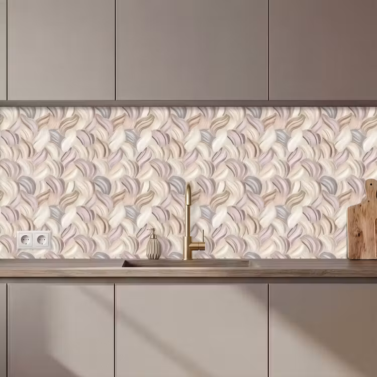 Abstract - Golvend - Pastel keuken achterwand 2 middel 871 zz_3dshopping