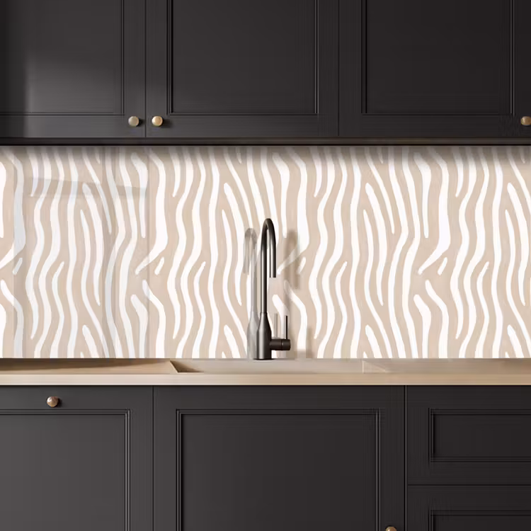 Abstract - Zebra - Beige keuken achterwand 2 middel 871 -sfeer1