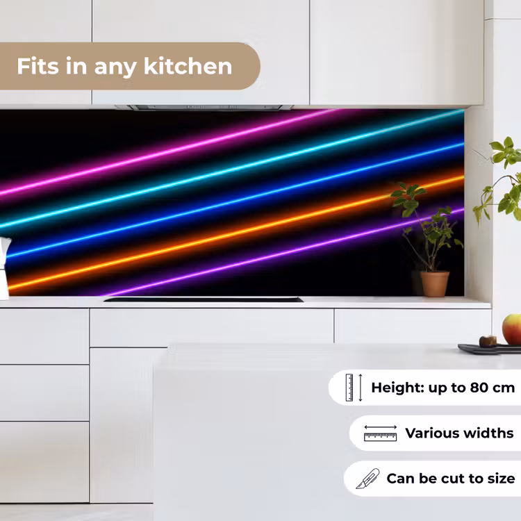 Esthetiek - Retro - Neon keuken achterwand 2 middel -sfeer4_UK
