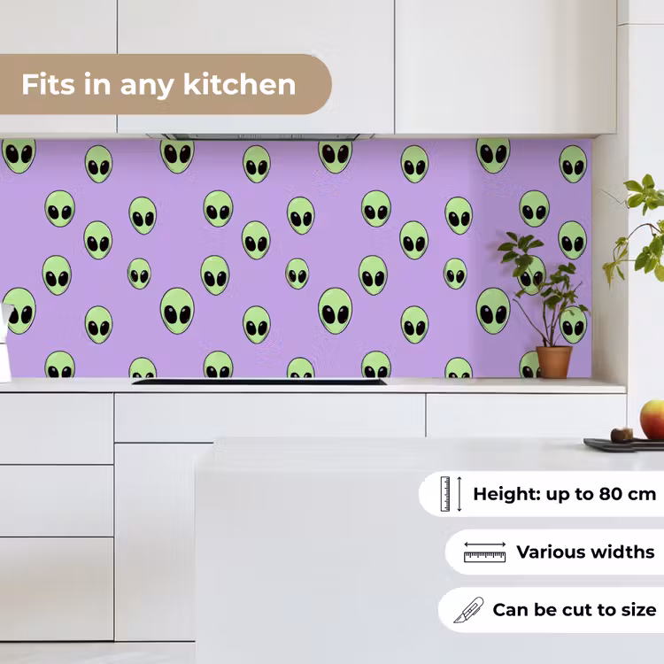Alien - Retro - Lila keuken achterwand 2 middel 871 -sfeer4_UK