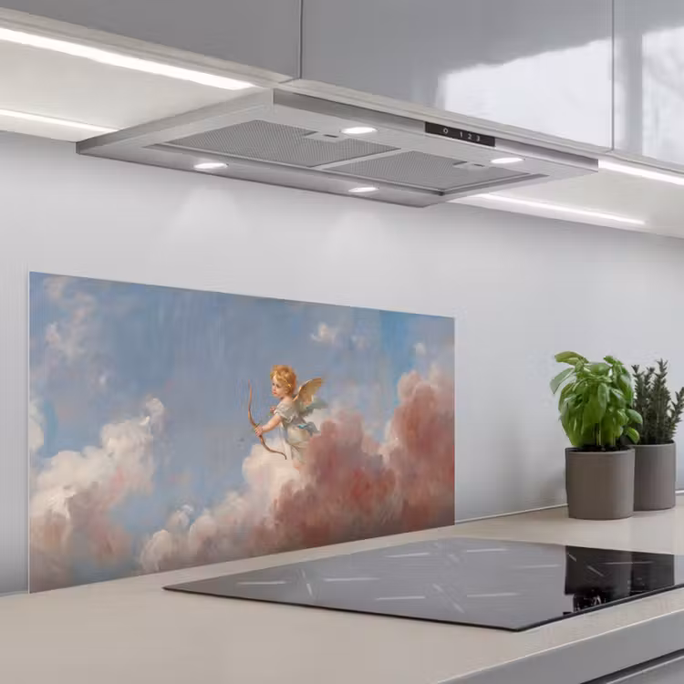 Engel - Pijl en boog - Mythologie - Klassiek keuken achterwand spatscherm middel -3d_schuin