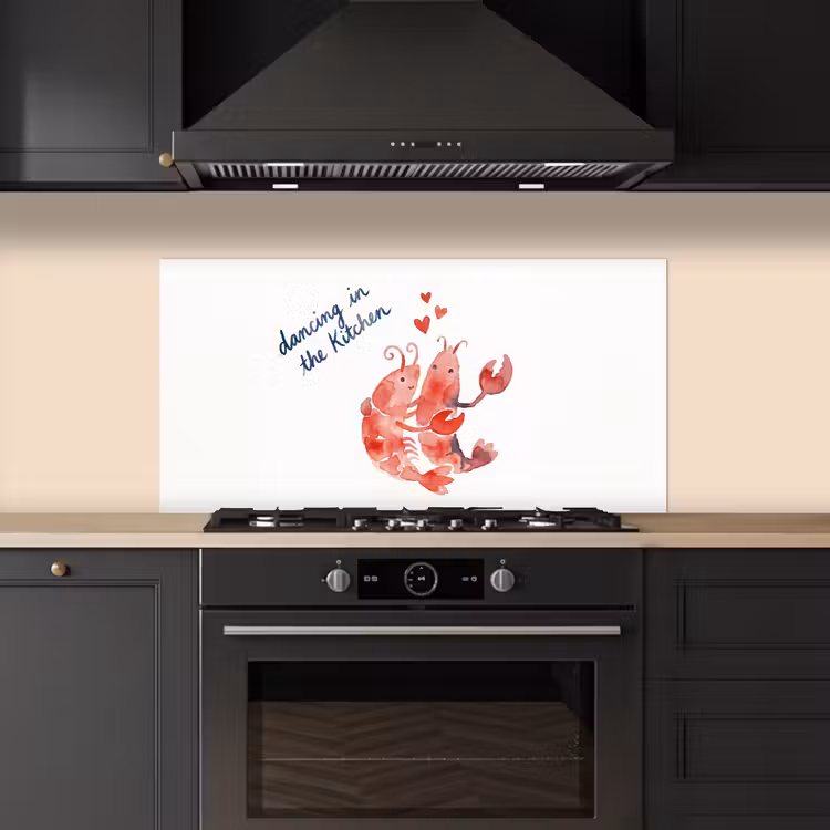 Dier - Dans - Liefde - Waterverf - Rood keuken achterwand spatscherm middel -sfeer1