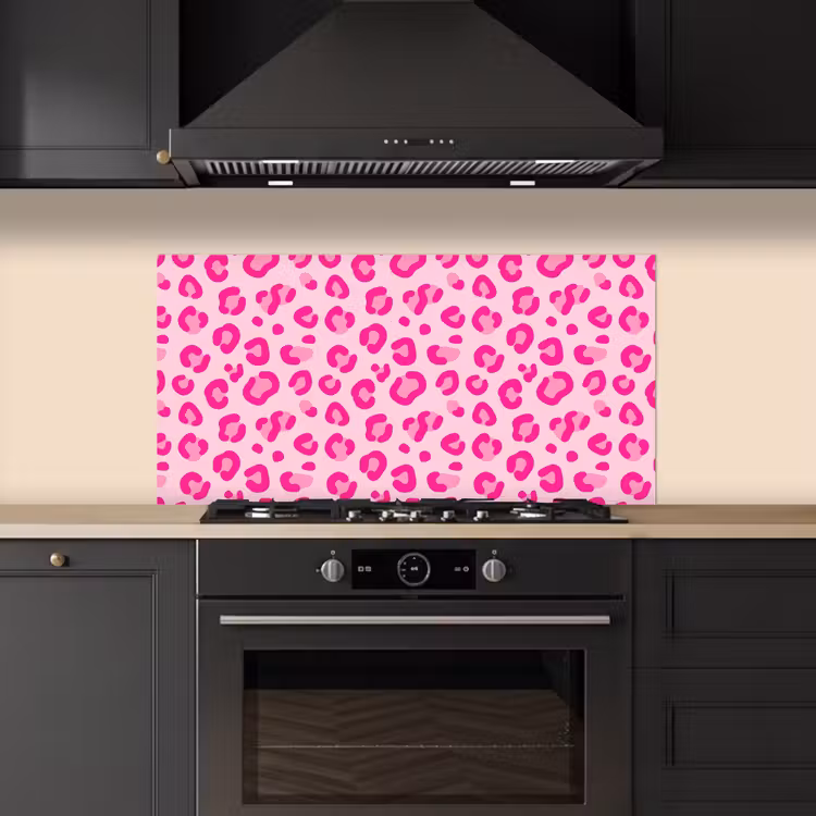 Dierenprint - Patroon - Abstract - Modern - Roze keuken achterwand spatscherm middel -sfeer1