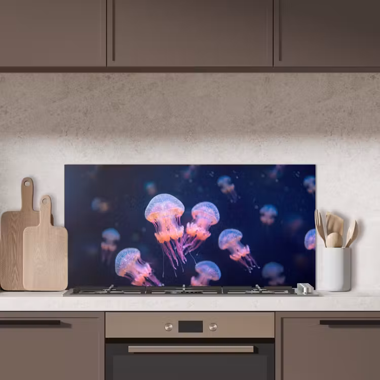 Dier - Onderwater - Natuur - Roze - Mysterieus keuken achterwand spatscherm middel -sfeer2