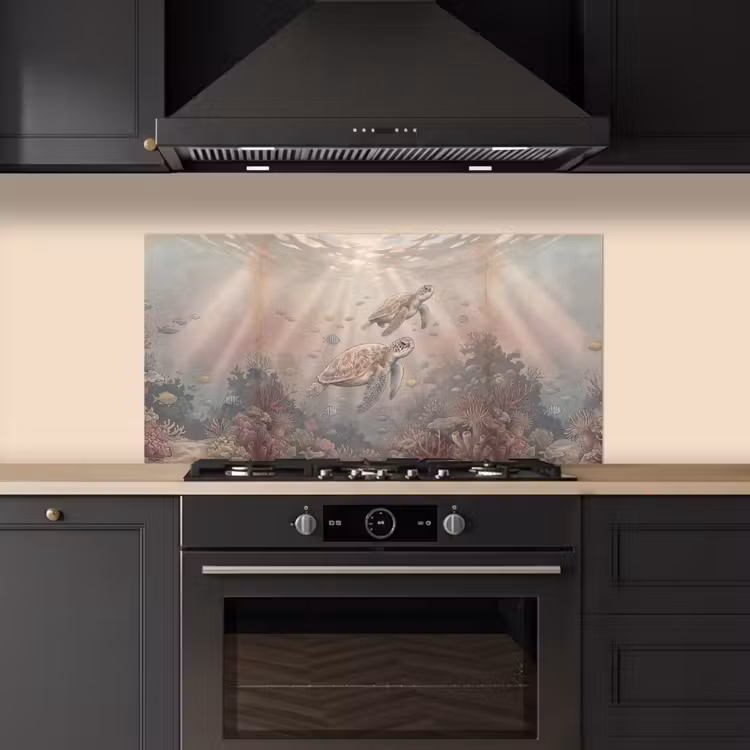 Dier - Onderwater - Oceaan - Illustratie - Zeeleven keuken achterwand spatscherm middel -sfeer1