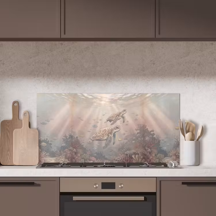Dier - Onderwater - Oceaan - Illustratie - Zeeleven keuken achterwand spatscherm middel -sfeer2