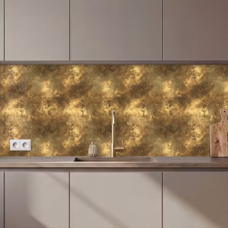 Antiek - Metaallook - Goud keuken achterwand 2 middel 871 zz_3dshopping