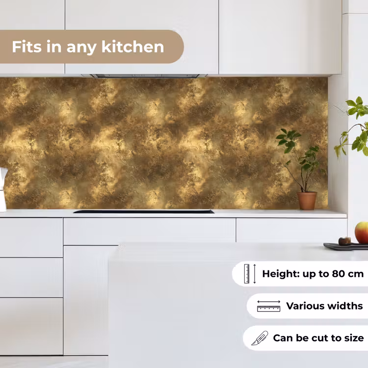Antiek - Metaallook - Goud keuken achterwand 2 middel 871 -sfeer4_UK