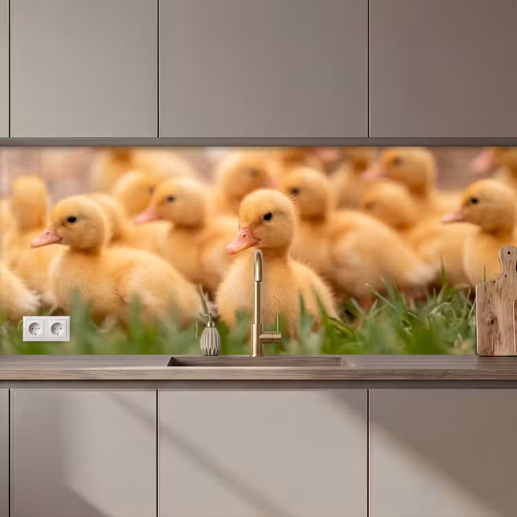 Pijltje - Eend - Natuur - Geel keuken achterwand 2 middel zz_3dshopping
