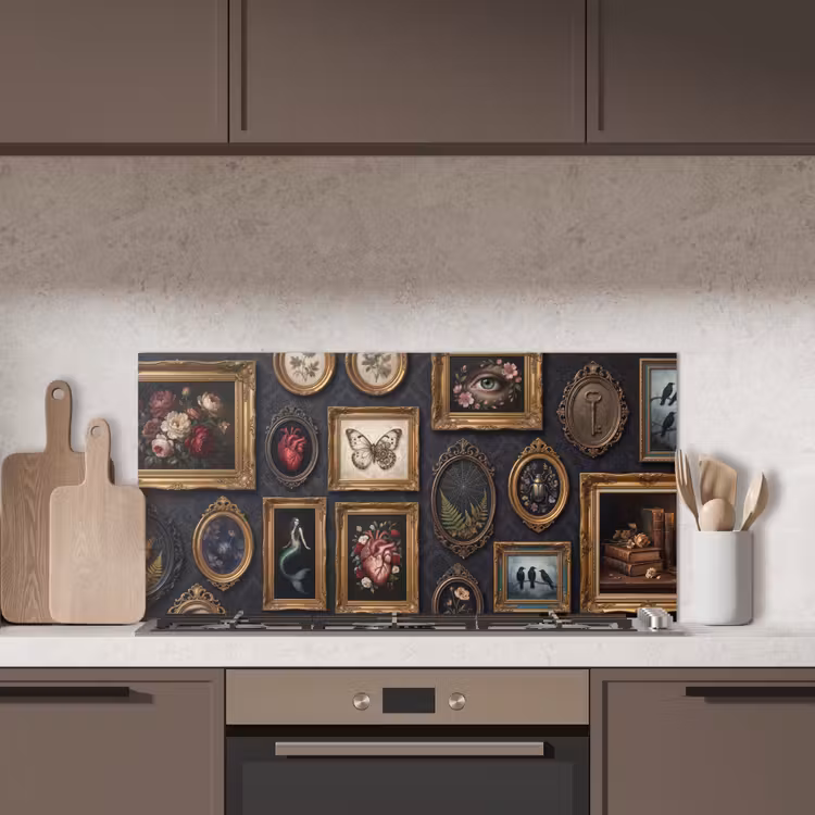 Kunst - Collectie - Vintage - Klassiek - Donker keuken achterwand spatscherm middel -sfeer2