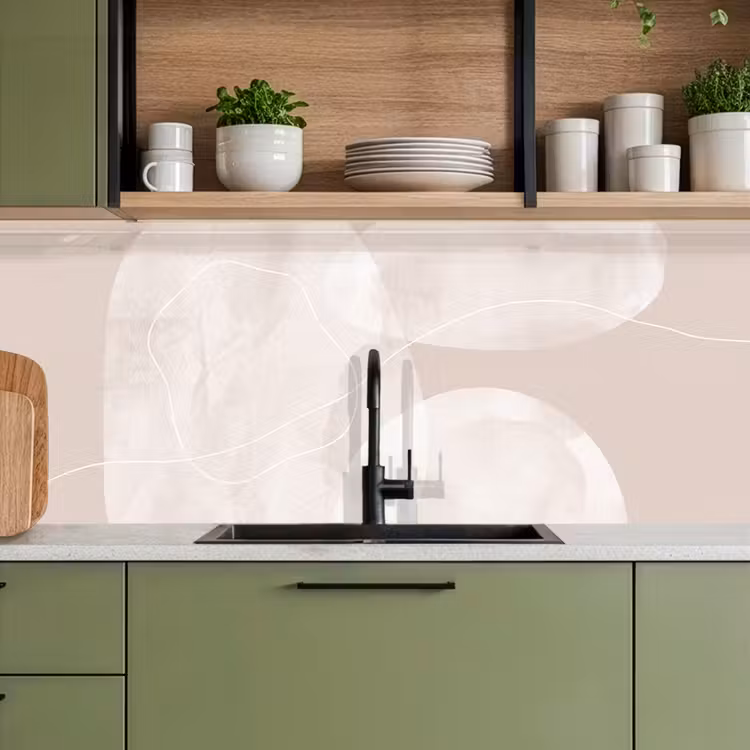 Kitchen Wall Splashback - Art - Lines - Modern - Kunst - Lijnen - Modern keuken achterwand 2 middel