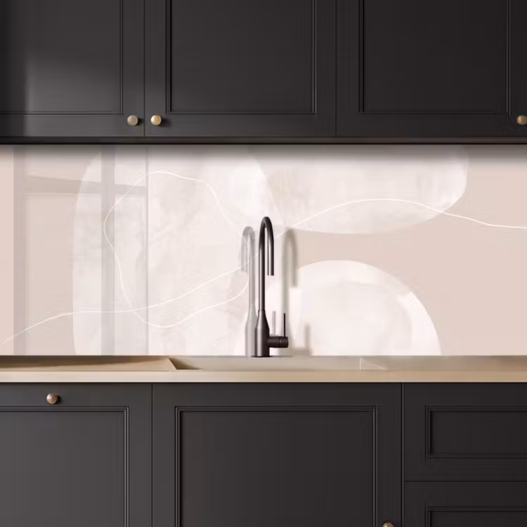 Kitchen Wall Splashback - Art - Lines - Modern - Kunst - Lijnen - Modern keuken achterwand 2 middel