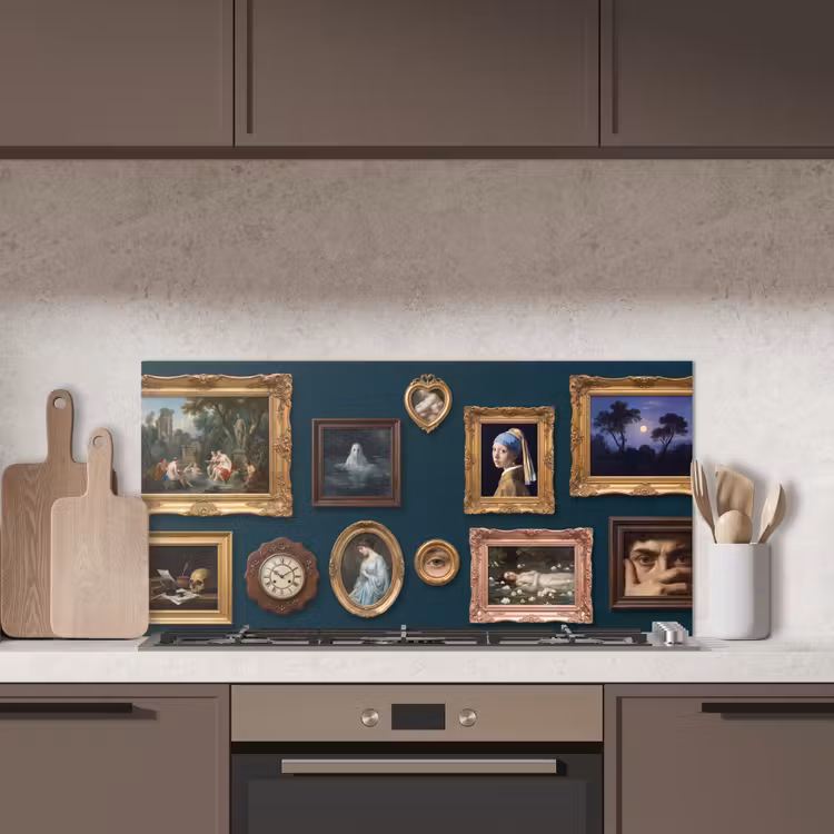 Kunst - Schilderijen - Decoratie - Klassiek - Groen keuken achterwand spatscherm middel -sfeer2