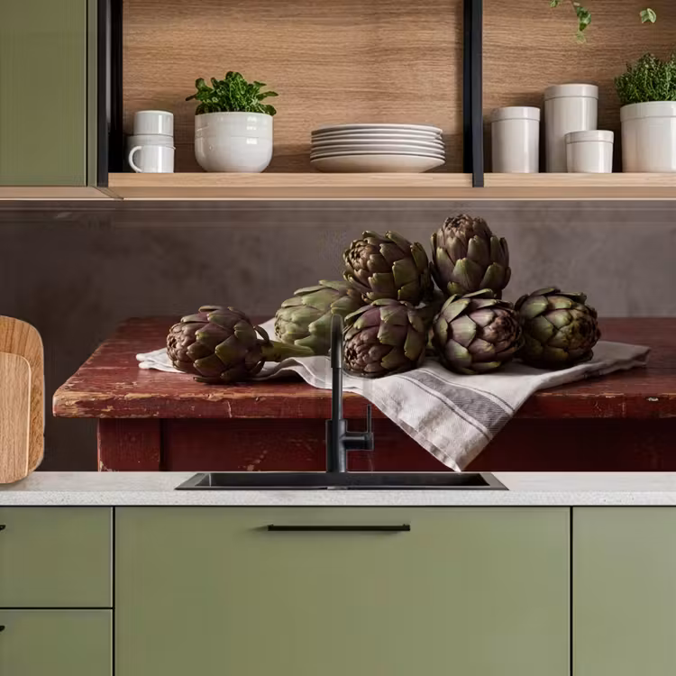 Kitchen Wall Splashback - Artichoke - Food - Rustic - Artisjok - Eten - Rustiek keuken achterwand 2 middel