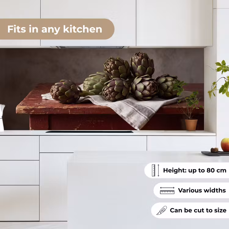 Kitchen Wall Splashback - Artichoke - Food - Rustic - Artisjok - Eten - Rustiek keuken achterwand 2 middel