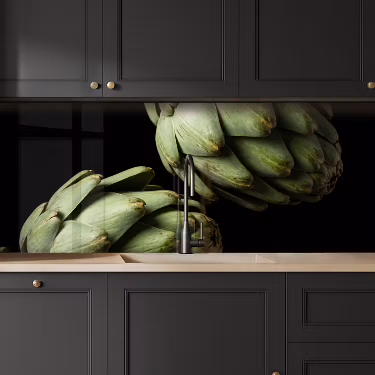 Kitchen Wall Splashback - Artichoke - Green - Food - Artisjok - Groen - Eten keuken achterwand 2 middel