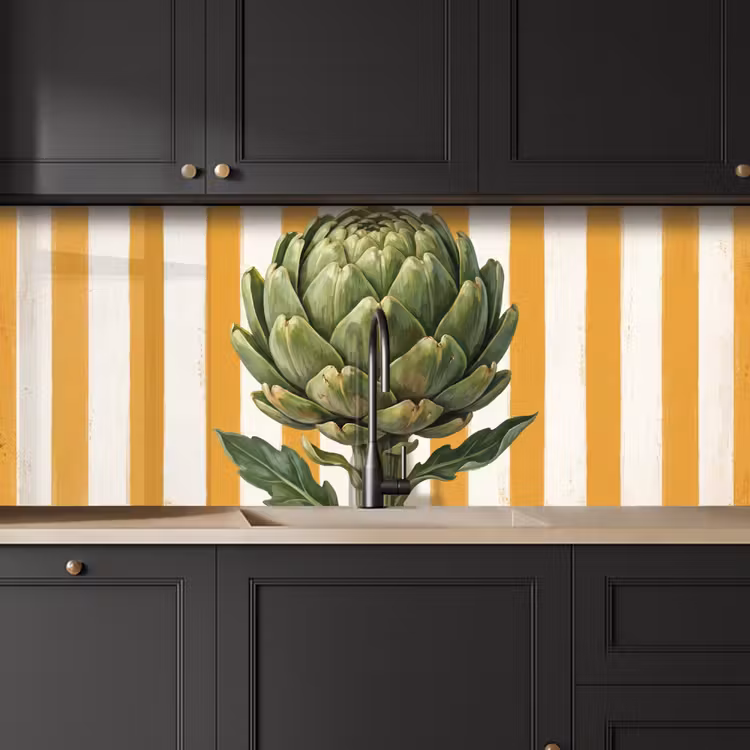 Kitchen Wall Splashback - Artichoke - Modern - Vegetable - Artisjok - Modern - Groente keuken achterwand 2 middel