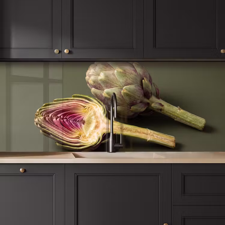 Kitchen Wall Splashback - Artichoke - Purple - Food - Artisjok - Paars - Voedsel keuken achterwand 2 middel