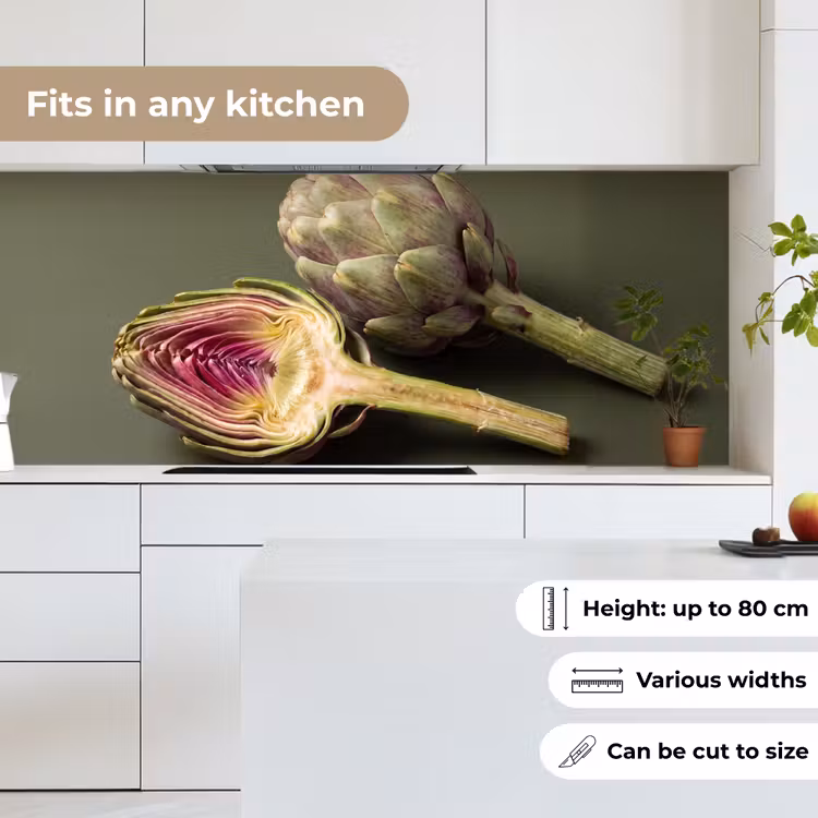 Kitchen Wall Splashback - Artichoke - Purple - Food - Artisjok - Paars - Voedsel keuken achterwand 2 middel