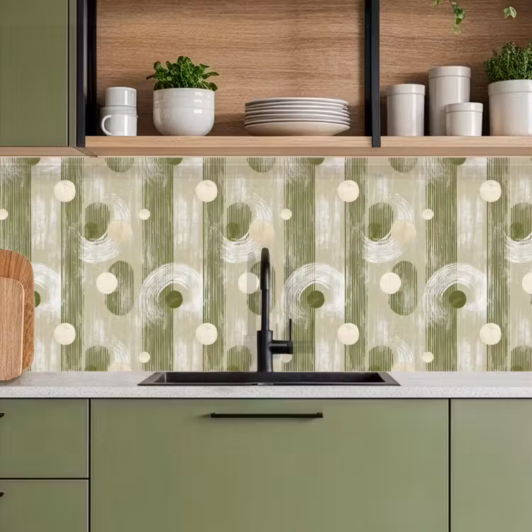 Artistiek - Modern - Groen keuken achterwand 2 middel 871 -sfeer3