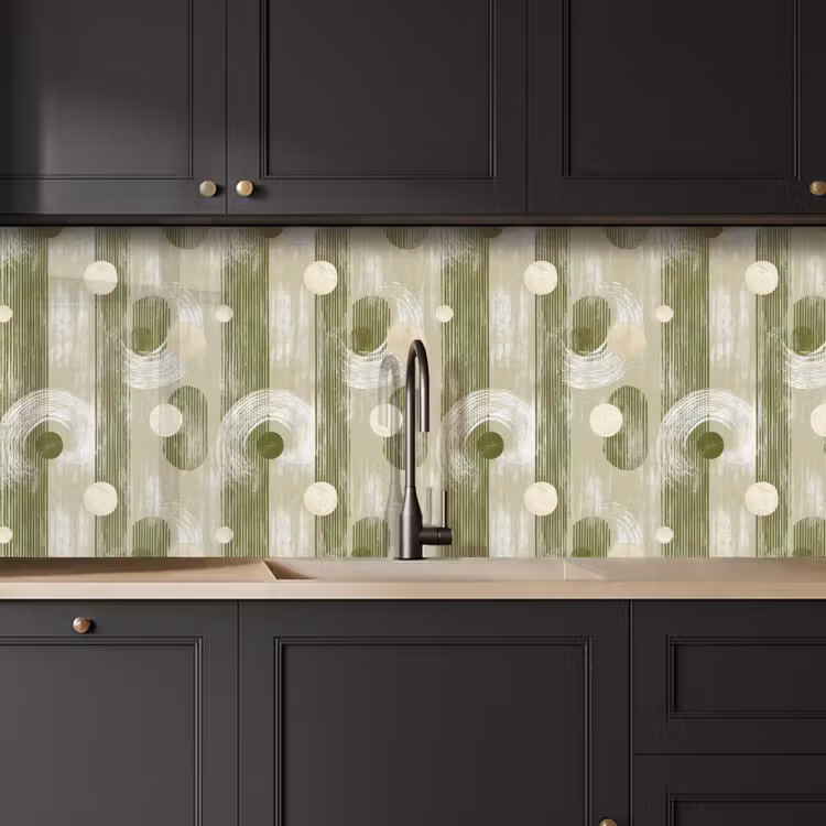 Artistiek - Modern - Groen keuken achterwand 2 middel 871 -sfeer1