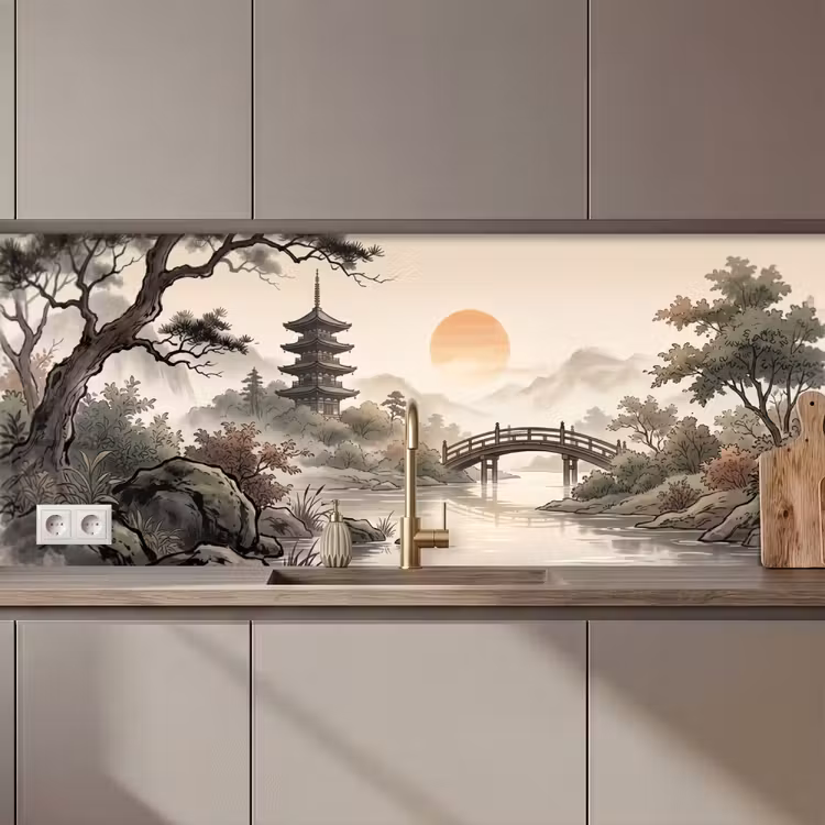 Azië - Landschap - Kleurrijk keuken achterwand 2 middel zz_3dshopping