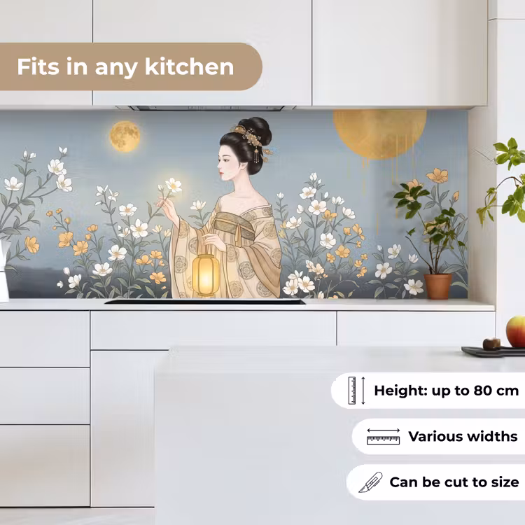 Aziatisch - Vrouw - Kimono keuken achterwand 2 middel -sfeer4_UK