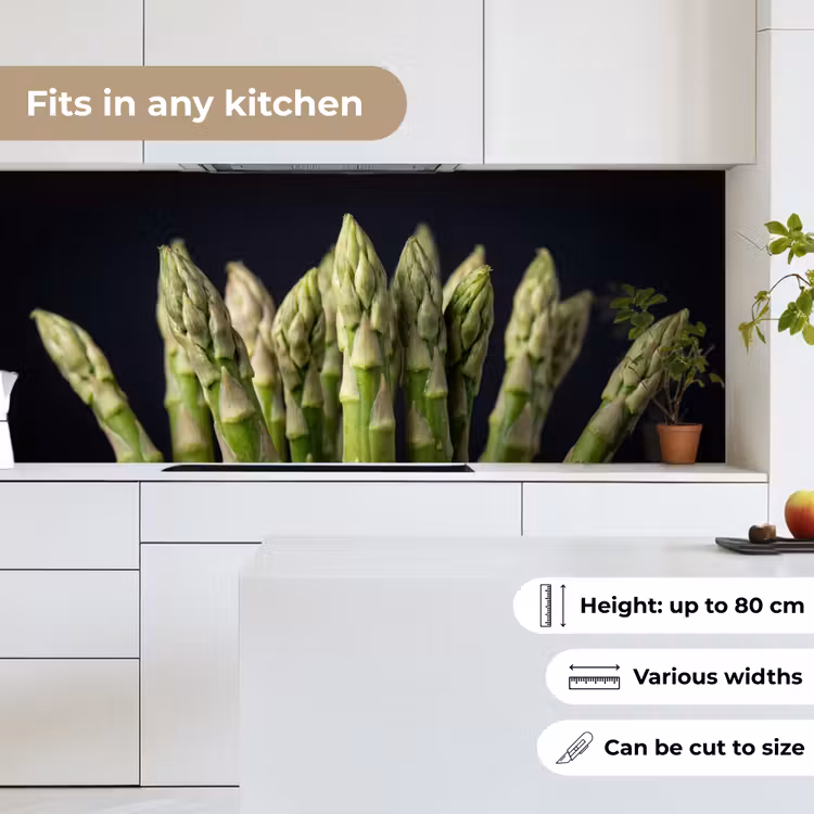 Asperges - Groen - Zwart keuken achterwand 2 middel -sfeer4_UK