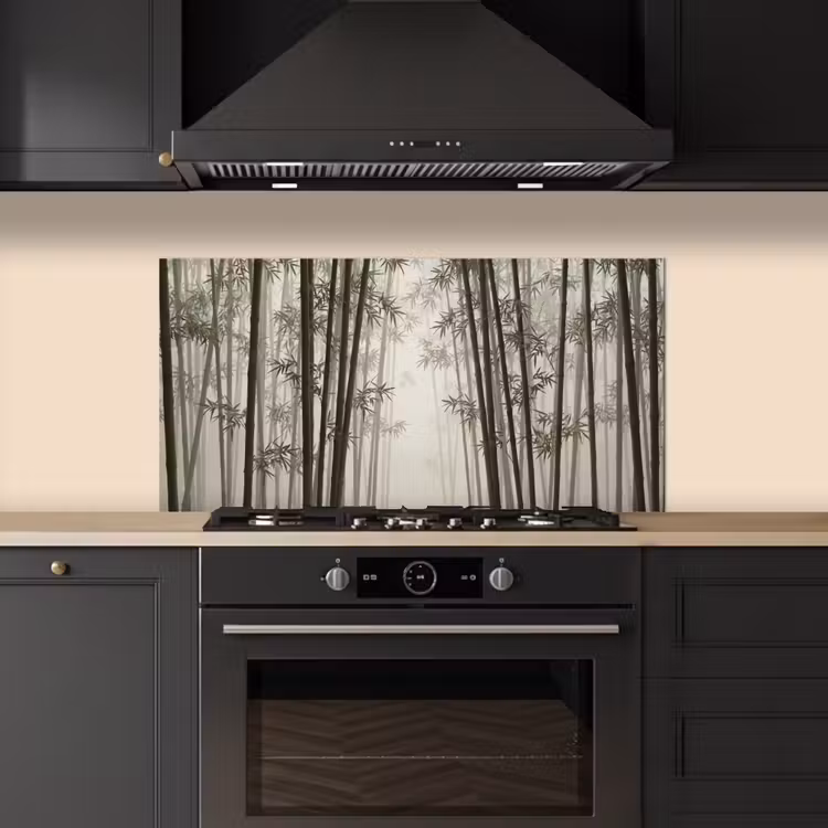 Bamboe - Bos - Mist - Natuur keuken achterwand spatscherm middel -sfeer1