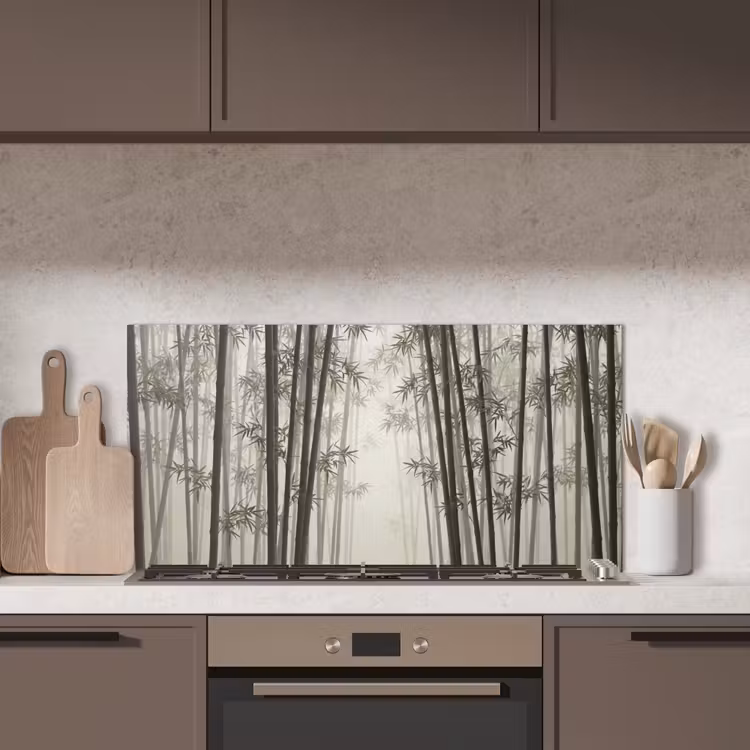 Bamboe - Bos - Mist - Natuur keuken achterwand spatscherm middel -sfeer2