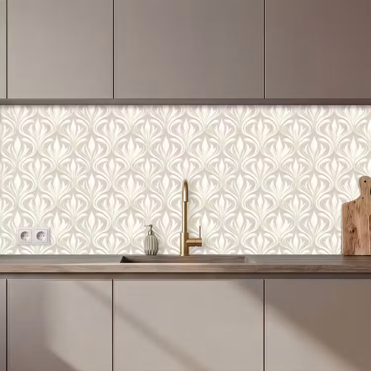 Barok - Patroon - Beige keuken achterwand 2 middel 871 zz_3dshopping