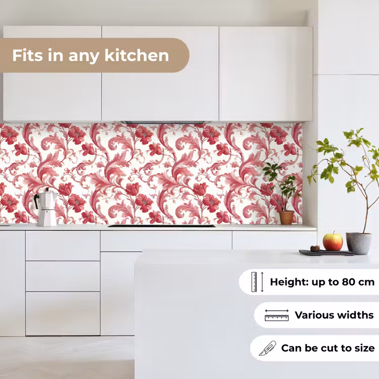 Barok - Patroon - Rood keuken achterwand 2 groot 857 -sfeer4_UK