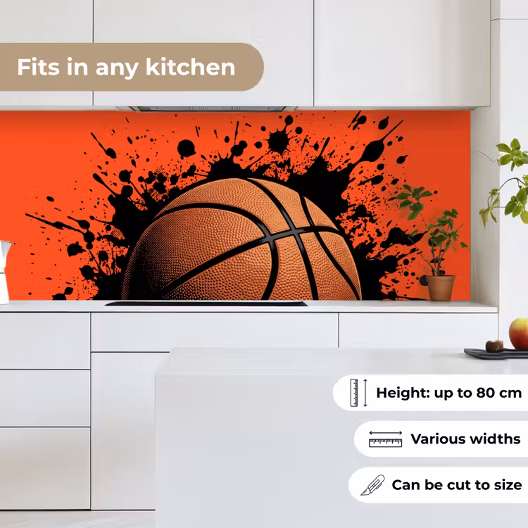 Basketbal - Verf - Sport - Oranje keuken achterwand 2 middel -sfeer4_UK