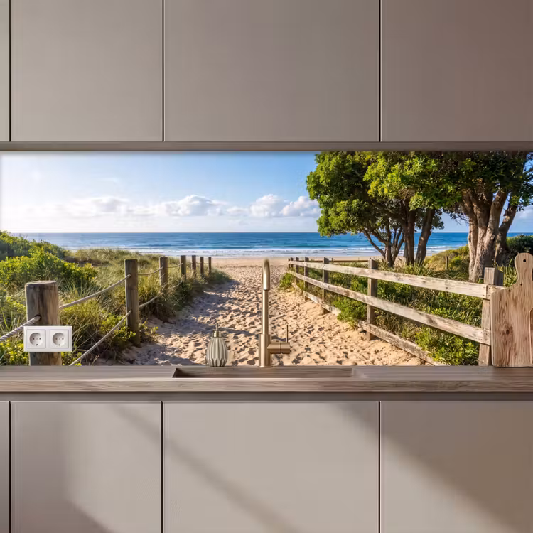 Strand - Zandpad - Oceaan - Natuur keuken achterwand 2 middel zz_3dshopping