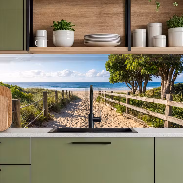 Strand - Zandpad - Oceaan - Natuur keuken achterwand 2 middel -sfeer3