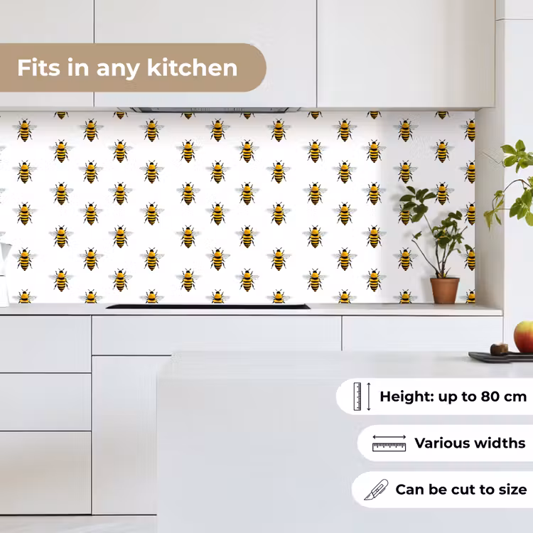 Bijen - Tijdloos - Wit keuken achterwand 2 middel 871 -sfeer4_UK