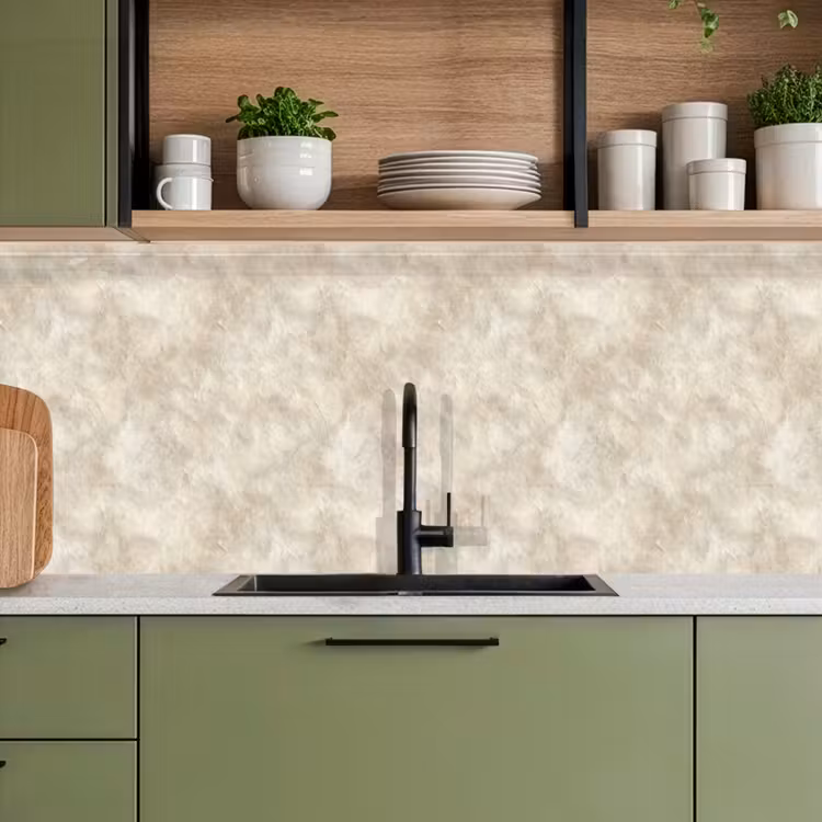Beige - Reliëfstructuur - Natuursteen keuken achterwand 2 middel 871 -sfeer3