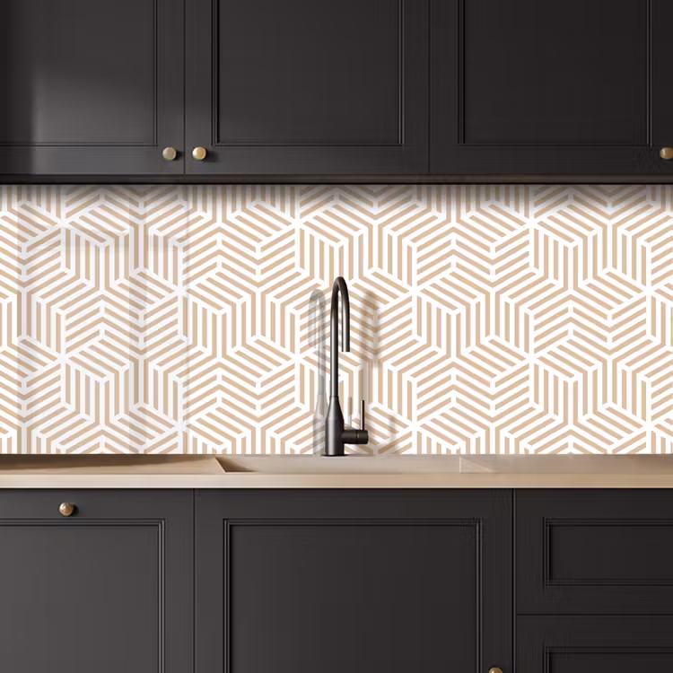 Beige - Geometrie - Patronen - Abstract keuken achterwand 2 middel 871 -sfeer1