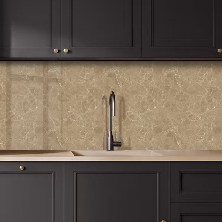 Beige - Marmer - Witte aders keuken achterwand 2 middel 871 -sfeer1