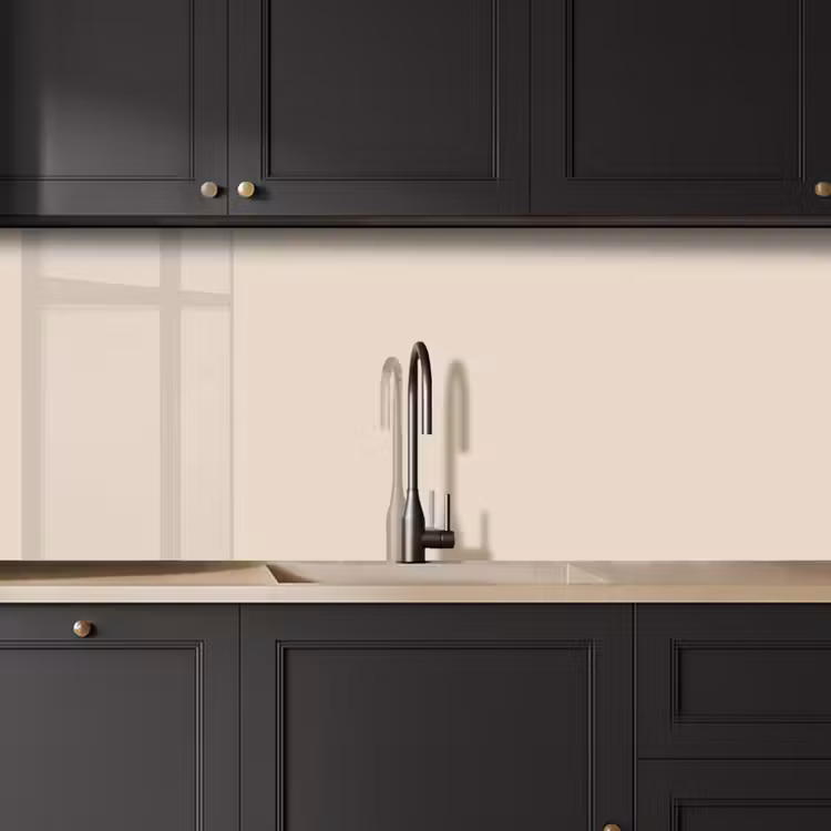 Beige - Effen kleur keuken achterwand 2 middel 871 -sfeer1